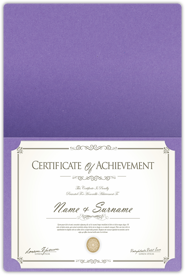 Grape Jelly Vellum 100lb 9 1/2 x 12 Landscape or Portrait Certificate Holders with Rounded Corner Slits