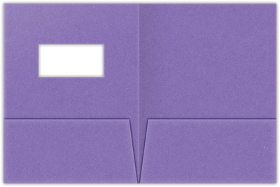 Grape Jelly Vellum 100lb 9 x 12 Two Pocket Folders with 4 Inch Pockets and 2 x 4 Window