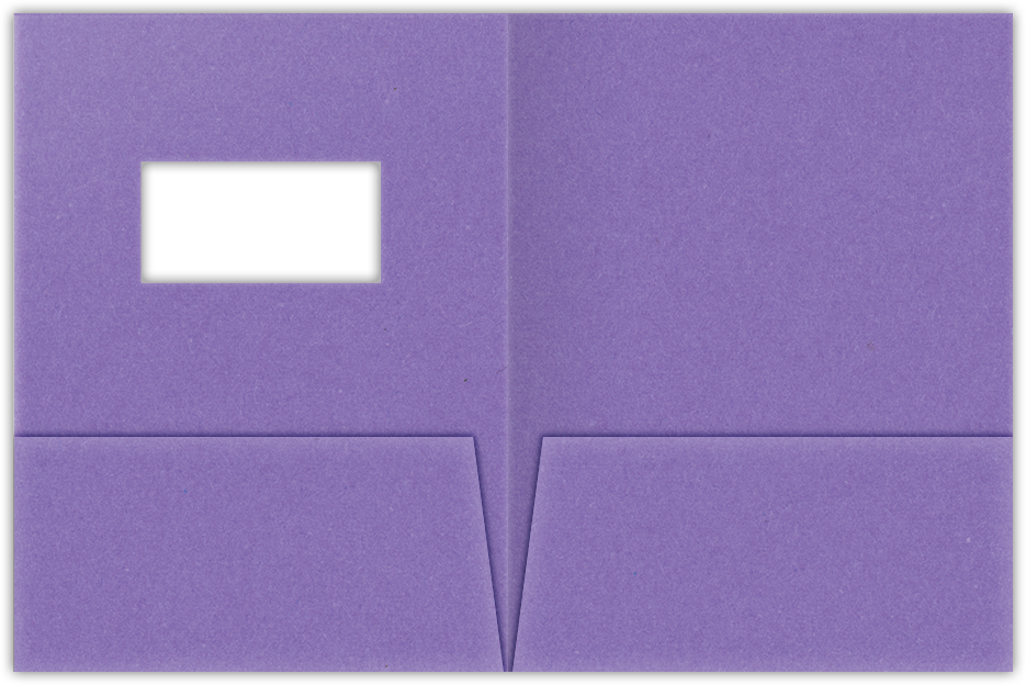Grape Jelly Vellum 100lb 9 x 12 Two Pocket Folders with 4 Inch Pockets and 2 x 4 Window
