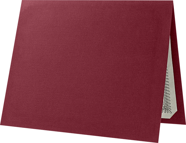 Burgundy Linen 9 1/2 x 12 Landscape or Portrait Certificate Holders with Square Corner Slits (Holds 8 1/2 x 11 Certificate)