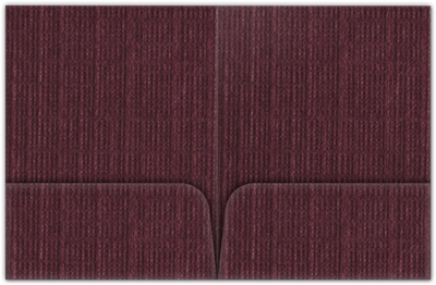 Burgundy Linen 100lb 9 x 12 Two Pocket Folders with 4 Inch Round Corner Pockets