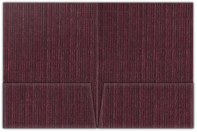 Burgundy Linen 100lb 9 x 12 Two Pocket Folders with 4 Inch Pockets