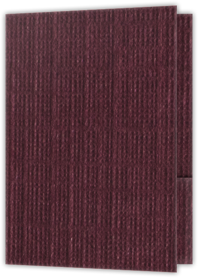 Burgundy Linen 100lb 9 x 12 Two Pocket Folders with 4 Inch Round Corner Pockets and 1/4 Inch Expansion with Double Score Spine