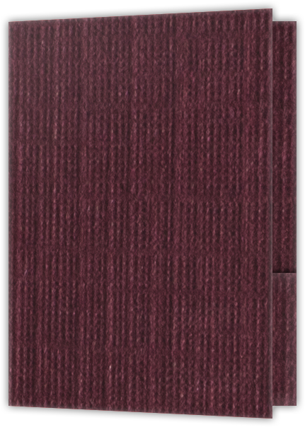 Burgundy Linen 100lb 9 x 12 Two Pocket Folders with 4 Inch Round Corner Pockets and 1/4 Inch Expansion with Double Score Spine