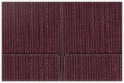 Burgundy Linen 100lb 9 x 12 Two Pocket Folders with 4 Inch Round Corner Pockets and 1/4 Inch Expansion with Double Score Spine