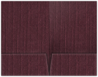 Burgundy Linen 100lb 9 1/2 x 14 1/2 Two Pocket Legal Folders with 4 1/2 Inch Pockets