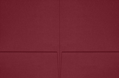 Burgundy Linen 100lb 6 x 9 Two Pocket Half Size Folders with 3 Inch Pockets
