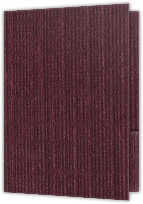 Burgundy Linen 100lb 9 x 12 Two Pocket Folders with 4 Inch Curved Pockets