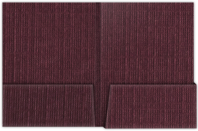 Burgundy Linen 100lb 9 x 12 Two Pocket Folders with 4 1/4 Inch Deep Box Pockets and 1/4 Inch Expansion with Double Score Spine