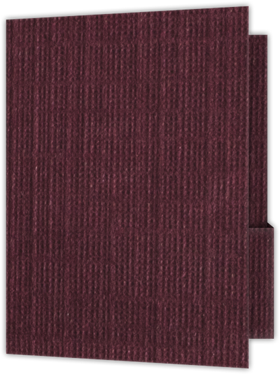 Burgundy Linen 100lb 9 x 12 Two Pocket Folders with 4 1/4 Inch Deep Box Pockets and 1/4 Inch Expansion with Double Score Spine