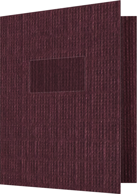 Burgundy Linen 100lb 9 1/2 x 11 3/4 Two Pocket Folders with 4 1/2 Inch Pockets and 1 Inch Reinforced Top and Edges