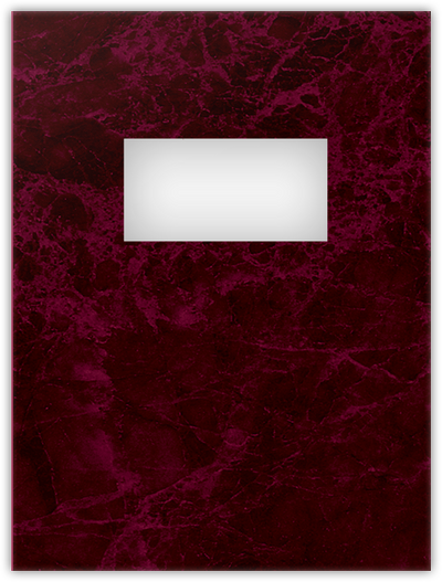Burgundy Semi-Gloss 14pt C1S 9 x 12 Two Pocket Folders with 4 Inch Pockets and 2 x 4 Window