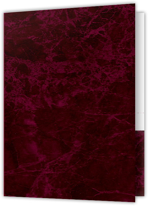 Burgundy Semi-Gloss 14pt C1S 9 x 12 Two Pocket Folders with 4 Inch Pockets