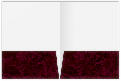 Burgundy Semi-Gloss 14pt C1S 9 x 12 Two Pocket Folders with 4 Inch Pockets