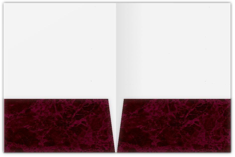 Burgundy Semi-Gloss 14pt C1S 9 x 12 Two Pocket Folders with 4 Inch Pockets
