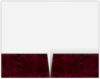 Burgundy Semi-Gloss 14pt C1S 6 x 9 Two Pocket Half Size Folders with 3 Inch Pockets