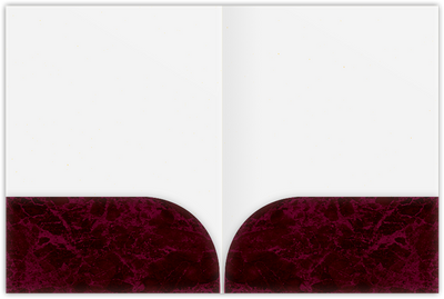 Burgundy Semi-Gloss 14pt C1S 9 x 12 Two Pocket Folders with 4 Inch Curved Pockets