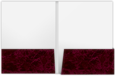 Burgundy Semi-Gloss 14pt C1S 9 x 12 Two Pocket Folders with 4 1/4 Inch Deep Box Pockets and 1/4 Inch Expansion with Double Score Spine