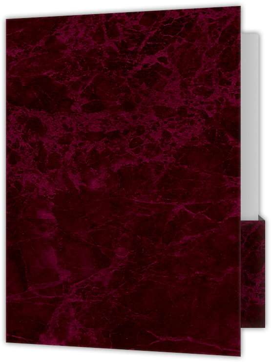Burgundy Semi-Gloss 14pt C1S 9 x 12 Two Pocket Folders with 4 1/4 Inch Deep Box Pockets and 1/4 Inch Expansion with Double Score Spine