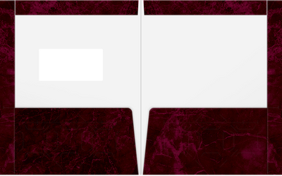 Burgundy Semi-Gloss 14pt C1S 9 1/2 x 11 3/4 Two Pocket Folders with 4 1/2 Inch Pockets and 1 Inch Reinforced Top and Edges