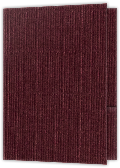 Burgundy Linen 80lb 9 x 12 Two Pocket Folders with 4 Inch Round Corner Pockets and 1/4 Inch Expansion with Double Score Spine