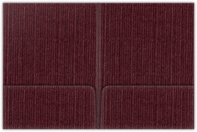 Burgundy Linen 80lb 9 x 12 Two Pocket Folders with 4 Inch Round Corner Pockets and 1/4 Inch Expansion with Double Score Spine
