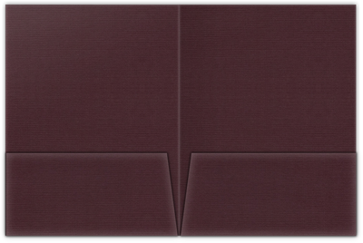 Merlot Linen 100lb 9 x 12 Two Pocket Folders with 4 Inch Pockets