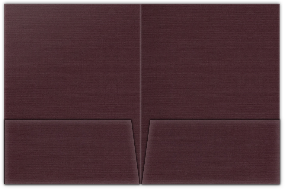 Merlot Linen 100lb 9 x 12 Two Pocket Folders with 4 Inch Pockets