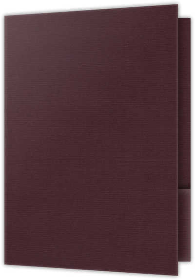 Merlot Linen 100lb 9 1/2 x 14 1/2 Two Pocket Legal Folders with 4 1/2 Inch Pockets