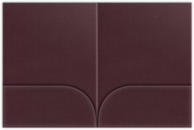 Merlot Linen 100lb 9 x 12 Two Pocket Folders with 4 Inch Curved Pockets