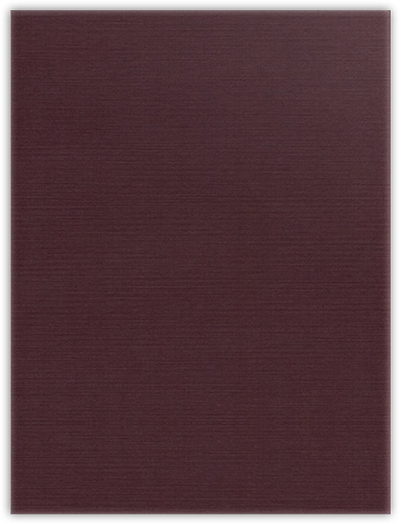 Merlot Linen 100lb 9 x 12 Two Pocket Folders with 4 Inch Curved Pockets