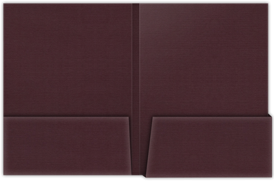Merlot Linen 100lb 9 x 12 Two Pocket Folders with 4 1/4 Inch Deep Box Pockets and 1/4 Inch Expansion with Double Score Spine