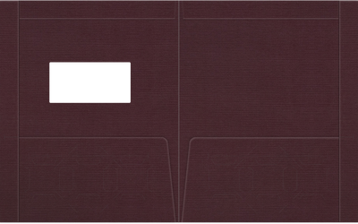 Merlot Linen 100lb 9 1/2 x 11 3/4 Two Pocket Folders with 4 1/2 Inch Pockets and 1 Inch Reinforced Top and Edges
