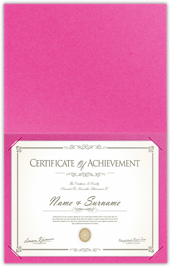 Razzle Berry Vellum 100lb 9 1/2 x 12 Landscape or Portrait Certificate Holders with Square Corner Slits (Holds 8 1/2 x 11 Certificate)
