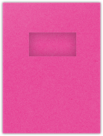 Razzle Berry Vellum 100lb 9 x 12 Two Pocket Folders with 4 Inch Pockets and 2 x 4 Window