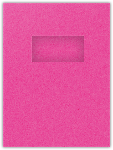 Razzle Berry Vellum 100lb 9 x 12 Two Pocket Folders with 4 Inch Pockets and 2 x 4 Window