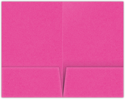 Razzle Berry Vellum 100lb 6 x 9 Two Pocket Half Size Folders with 3 Inch Pockets