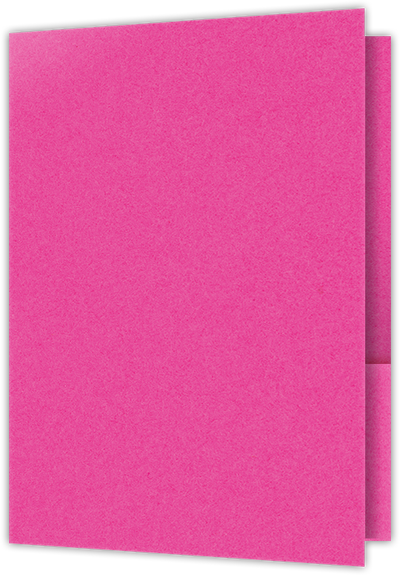 Razzle Berry Vellum 100lb 6 x 9 Two Pocket Half Size Folders with 3 Inch Pockets