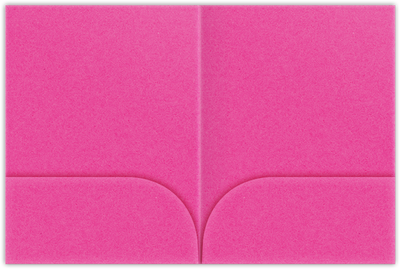 Razzle Berry Vellum 100lb 9 x 12 Two Pocket Folders with 4 Inch Curved Pockets