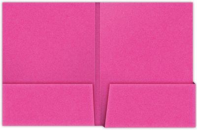 Razzle Berry Vellum 100lb 9 x 12 Two Pocket Folders with 4 1/4 Inch Deep Box Pockets and 1/4 Inch Expansion with Double Score Spine