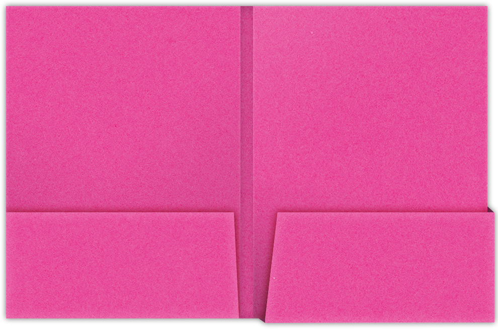 Razzle Berry Vellum 100lb 9 x 12 Two Pocket Folders with 4 1/4 Inch Deep Box Pockets and 1/4 Inch Expansion with Double Score Spine