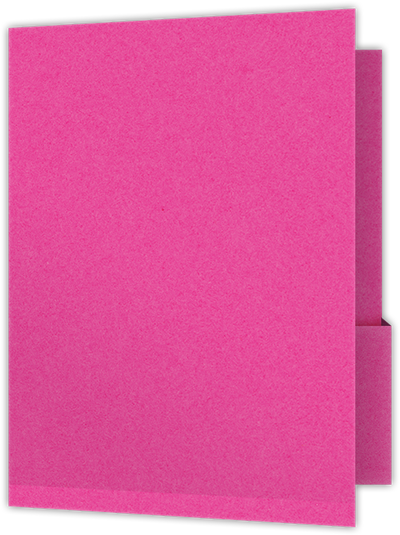 Razzle Berry Vellum 100lb 9 x 12 Two Pocket Folders with 4 1/4 Inch Deep Box Pockets and 1/4 Inch Expansion with Double Score Spine