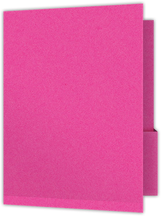 Razzle Berry Vellum 100lb 9 x 12 Two Pocket Folders with 4 1/4 Inch Deep Box Pockets and 1/4 Inch Expansion with Double Score Spine