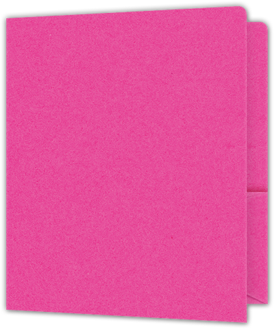 Razzle Berry Vellum 100lb 9 x 12 Two Pocket Round Corner Folders with 4 1/4 Inch Pocket