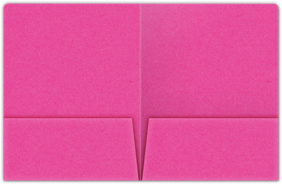 Razzle Berry Vellum 100lb 9 x 12 Two Pocket Round Corner Folders with 4 1/4 Inch Pocket