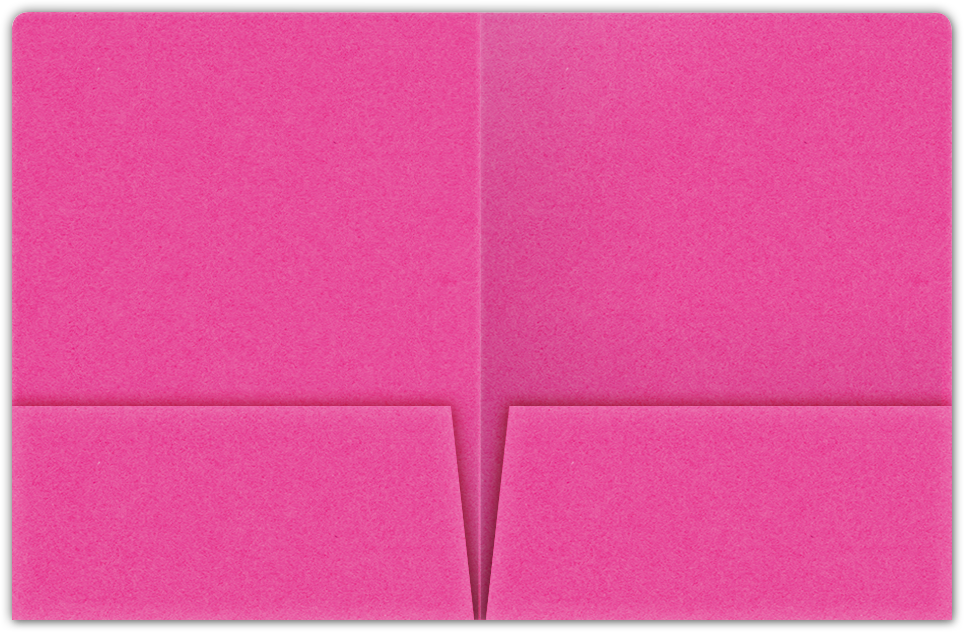 Razzle Berry Vellum 100lb 9 x 12 Two Pocket Round Corner Folders with 4 1/4 Inch Pocket