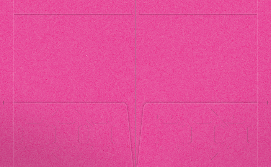 Razzle Berry Vellum 100lb 9 1/2 x 11 3/4 Two Pocket Folders with 4 1/2 Inch Pockets and 1 Inch Reinforced Top and Edges