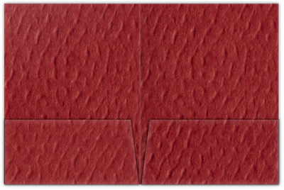 Red Felt 80lb 9 x 12 Two Pocket Folders with 4 Inch Pockets