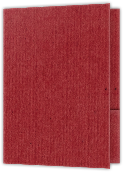 Red Linen 80lb 9 x 12 Two Pocket Folders with 4 Inch Round Corner Pockets and 1/4 Inch Expansion with Double Score Spine