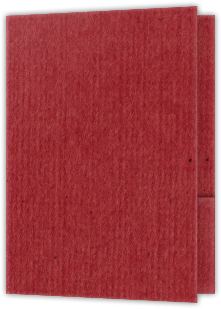 Red Linen 80lb 9 x 12 Two Pocket Folders with 4 Inch Round Corner Pockets and 1/4 Inch Expansion with Double Score Spine
